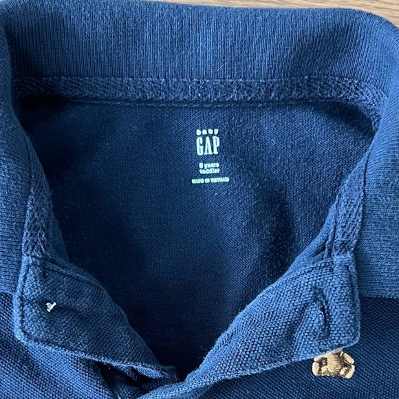 Navy Gap polo shirt size 5 - Picture 2 of 3